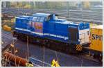 Die V 100-SP-005 (ex DR 110 744-0, ex DR 112 744-8, ex DB 202 744-9) der Spitzke Spoorbouw B.V.