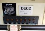 Warnschild im F�hrerraum der HGK Class 66 DE62.