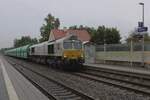 Am tr�ben 13 September 2024 treft ex-ECR 247 026 mit ein Kohlezug ins Bahnhof von T�ssling ein -der Fotograf hat dann noch keine Ahnung wie gravierend die Sturmschaden von BORIS werden sollen.