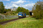 Die 272 408-6 / D20 der Bentheimer Eisenbahn AG (92 80 1272 408-6 D-BE), ex Rurtalbahn V 203 (92 80 1272 408-6 D-RTBC), eine Vossloh G 2000BB (mit symmetrischem Führerhaus) im Dienst für die