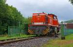 Die WLE 53   Kreis Soest   der Westf�lische Landes-Eisenbahn GmbH in Lippstadt steht am 10.09.2013 am Werksanschluss der Salzgitter Mannesmann Precision GmbH in Burbach-Holzhausen, erst wenn die Wagen