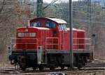 294 862-8 (V90 remotorisiert)  der DB Schencker Rail abgestell am 08.04.2012 in Dillenburg.