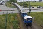 MW: Bei der niedersächsische Mittelweserbahn stehen Köf lll V244 mit blauer Lackierung im Einsatz.