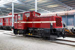   Die Köf III - 332 178-3 (98 80 3332 178-3 D-SVG) am 09.09.2017 der Schienenverkehrsgesellschaft mbH (SVG) in der SVG Eisenbahn-Erlebniswelt Horb.