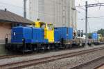 Ex DB BR 362: Bauzug mit 98 85 5 839 601-4 CH-WRSCH in Chênes am 19.