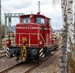   Die 364 850-8 (98 80 3364 850-8 D-VEB) der  VEB - Vulkan-Eifel-Bahn Betriebsgesellschaft mbH in Gerolstein, ex DB V 60 850, ex DB 260 850-3, ex DB 360 850-3, ex SWA 364 850-8 (Stadtwerke Andernach