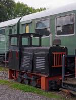   Eine andere Ansicht von der LKM 248646, Typ Ns2f, 600 mm Diesel-Feldbahnlok am 26.08.2013 beim Zughotel Wolkenstein (Sachsen).