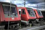 611 042-3; 611 532-3 und 611 531-5 abgestellt zur Behebung der Mängel damals am 13.09.1998 in Ulm.
