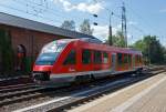   Der Dieseltriebwagen 640 009 (95 80 0640 009-6 D-DB ABp) ein Alstom Coradia LINT 27 der DreiLänderBahn (DB Regio NRW) fährt am 12.07.2014 als RB 93  Rothaarbahn  (Bad Berleburg - Kreuztal