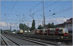 Herrlich aufgerreiht, wenn auch nicht im besten Licht: HzB Vt 650, Voith Maxima und DB 611 in Radolzell.
