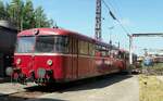 VT 98 im Bahnpark Augsburg am 23.08.2015.