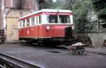 VT 1 Wismarer Schienenbus beim Öchsle in Ochsenhausen am 15.06.1987.