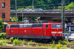 Damals noch für die DB Fernverkehr AG fahrende, die 181 213-0 „Saar“ (91 80 6181 213-0 D-DB) ist am 17 Juni 2013 beim Hbf Koblenz angestellt.