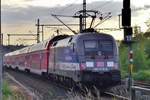 Am Abend von 21 Mai 2015 steht 182 016 samt RE abgestelt in Bad Schandau -dank einer von NEUN Bahnstreiks in 1.