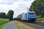 187 931-1 fuhr am 15.07.2019 mit ihrem Kesselzug durch Maintal Ost in Richtung Hanau.