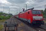 Der Daimler-Zug durchfahrt am 15 Juni 2019 Bad Bentheim mit 189 085 an der Spitze.