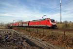 Stahlzug mit DBC 189 067 durchfahrt am 21 Februar 2021 Tilburg-Reeshof.