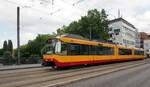 Stadtverkehr / �berlandverkehr Heilbronn-Karlsruhe; GT 8-100 DM2S Nr.856 von D�wag Baujahr 1997 in Heilbronn am 09.09.2015.