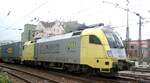 LZB 182 506-6  ES 64 U2 - 006  Siemens Dispolok ARS Altmann AG mit Containerzug in Ulm am 02.06.2007.