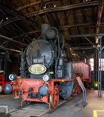   Die �ber 100 Jahre alte ex DR 75 501, ex Sachsen 1851, am 26.03.2016 Deutschen Dampflokomotiv-Museum in Neuenmarkt-Wirsberg, eine S�chsische XIV HT.