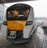 Auf der InnoTrans 2014 in Berlin wurde auch die neue Britische Klasse 700 /Thameslink (British Rail Class 700) von Siemens Rail Systems, auf dem Freigel�nde vorgestellt (26.09.2014).
