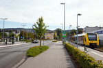   Der VT 505 (95 80 1648 105-2 D-HEB / 95 80 1648 605-1 D-HEB) der HLB (Hessische Landesbahn GmbH), ein Alstom Coradia LINT 41 der neuen Generation, hat am 11.09.2016 die Endstation den Hp Olpe