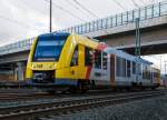   Der VT 504 ein Alstom Coradia LINT 41 der neuen Generation / neue Kopfform (95 80 1648 104-5 D-HEB / 95 80 1648 604-4 D-HEB) der HLB (Hessische Landesbahn GmbH) fährt am 21.11.2015, als RB 93