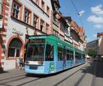 Straßenbahn / Stadtverkehr; Erfurt;    MGT 6 DE Nr.615 von Düwag Baujahr 1998, in der Marktstraße in Erfurt am 25.06.2015.