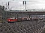 Blick am 14.01.2012 auf den Rangierbahnhof Kreuztal.