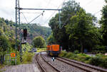 Die KSW 42 (92 80 1277 902-3 D-KSW), eine Vossloh MaK G 1700 BB, fährt am 26 Juli 2024, als Lz (Lokzug) bzw.