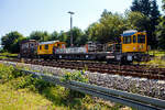 Das Gleisarbeitsfahrzeug „Hummel“ 746 014 (99 80 9110 014-4 D-DBMP), ein Plasser & Theurer GAF auf der MISS-Plattform, der DB InfraGO Netz Instandhaltung, ex DB Netz AG war am 19 Juni 2026 im Bahnhof Herdorf im Einsatz. Hier wurden die Fl�gel der Formsignale getauscht. 

Das Gleisarbeitsfahrzeug (GAF) wurde 2019 von Plasser & Theurer in Linz/Donau (�sterreich) unter der Fabriknummer 6702 gebaut. 