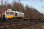 ECR 266 436 passiert solo der Fotograf an der Dellwegstrasse in Oberhausen am 21 Februar 2025.