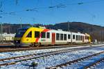  Der VT 265 (95 80 0648 165-8 D-VCT /95 80 0648 665-7 D-VCT) ein Alstom Coradia LINT 41 der HLB Hessenbahn GmbH (Betreiber der DreiLänderBahn) fährt am 28.12.2014 als RB 95  Sieg-Dill.Bahn 