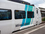 Detailbild des dreiteiligen Siemens Mireo Smart 3464 002 / 3464 202 / 3464 102 (94 80 3464 002-9 D- SIEAG / 94 80 3464 202-5 D-SIEAG /94 80 3464 102-7 D-SIEAG) der Siemens Mobility GmbH, der am 20 Mai
