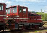 Die Westerwaldbahn (WEBA) Lok 3 (V 26.3) am 06.05.2013 in Scheuerfeld/Sieg.