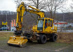  Der ATLAS-TEREX Zweiwegebagger 1604 ZW-WB mit Abst�tzpratzen, Kleinwagen Nr.