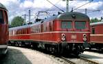 425 116-1 bei der Ausstellung 100 Jahre elektrische Lokomtive in München-Freimann am 25-05-1979.