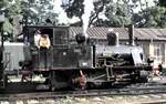 Lok Luci des BEM (Bayerisches Eisenbahnmuseum) beim Jubiläum 150 Jahre Deutsche Eisenbahn in Nürnberg am 18.08.1985.