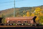 Offener Sch�ttgutwagen mit dosierbarer Schwerkraftentladung und vier Rads�tzen, ohne Handbremse, der Gattung Facs 124, 31 RIV 80 D-DB 6941 554-1, der DB Schenker Rail Deutschland AG abgestellt am