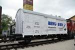 G 20 Bauart Oppeln Spezialwagen GrS 79 118 Kühlwagen Berg-Bier bei Ehingen am 01.05.2017.
