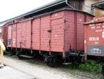 Gedeckter Güterwagen G 10 Gm Altona 15 026 im DB Museum Nürnberg am 17.08.2019.