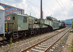   Der 20-achsiger Tragschnabelwagen der Gattung Uaai 684.9 (84 80 996 0 002-7 D-AMPR) der Amprion GmbH, ex RWE Energie AG, beladen mit einem AEG 150 000 kVA Wandertransformator, ist am 25.08.2019 im