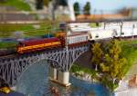 Eine CFL 1600 auf der Schwebebr�cke in Blonay am 27.05.2012.