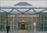 Der Eingang zur neuen Halle des Bahnhofs von Luxemburg Stadt.