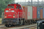 Containerzug mit 6439 durchfahrt am 19 Juli 2019 Lage Zwaluwe.