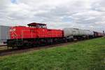 Kurzguterzug mit 6411 verl�sst am 8 April 2021 Venlo.