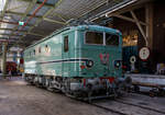 Die Elektrolokomotive NS 1125 der NS-Baureihe 1100 am 29 April 2025 im Het Spoorwegmuseum (bis 2005 NSM - Nederlands Spoorwegmuseum / Niederländischen Eisenbahnmuseum) in Utrecht im ehemaligen