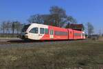 Am 20 März 2025 treft Arriva 254 'SIMON TAHAMATA' als REB Tiel--Arnhem in Hemmen-Dodeward ein.