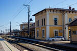 Der Bahnhof Lambach (Ober�sterreich) am 14 Januar 2025.