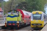 SU42-518 steht mit ein PolRegiozug nach Gdynia abfahrtbereit in Hel am 5 Mai 2024.